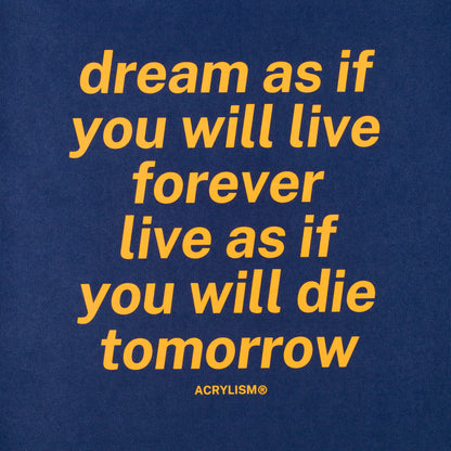 dream as if you will live forever live as if you will die tomorrow #0066